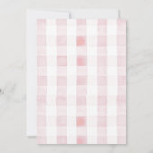 Coquette Roze Bow Ribbon Lijst Meisje 1e Verjaarda Kaart (Achterkant)