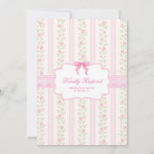 Coquette Roze Bow Shabby Chic Graduation Party Kaart (Achterkant)