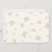 Coquette Roze Bow Verjaardagsfoto Dank u kaart (Achterkant)