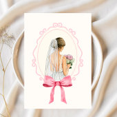 Coquette Roze Bow Vrijgezellenfeest Girly Kaart