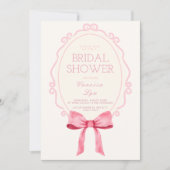 Coquette Roze Bow Vrijgezellenfeest Girly Kaart (Voorkant)