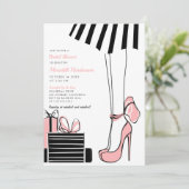 Coquette Roze Bow Vrijgezellenfeest Kaart (Staand voorkant)