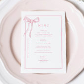 Coquette Roze Bow Vrijgezellenfeest Menu