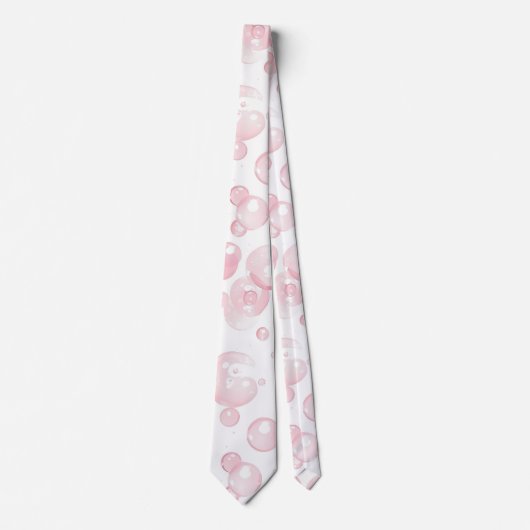 Coquette Roze Bubbels Stropdas (Voorkant)