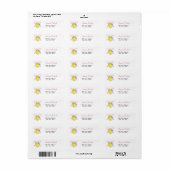 Coquette Roze Citroen Adres Etiket (Full Sheet)