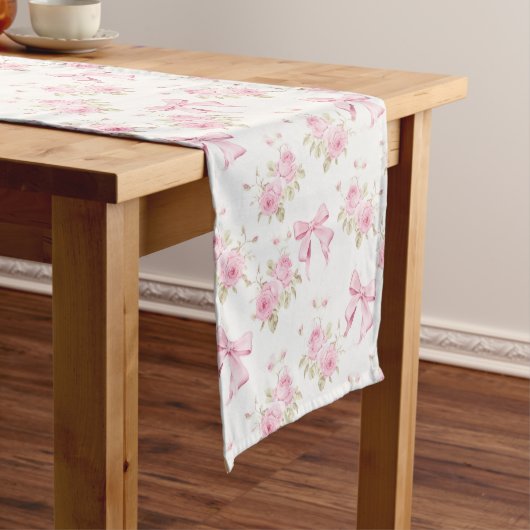 Coquette Roze Cottage Roos Medium Tafelloper (Voorbeeld)