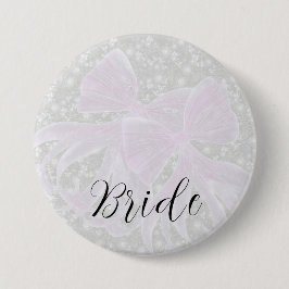 Coquette Roze doorzichtige strikken-Brides Knop Ronde Button 7,6 Cm