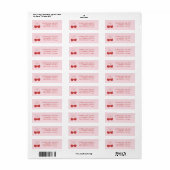 Coquette Roze en Rode Kersenstrik Retouradres Etiket (Full Sheet)