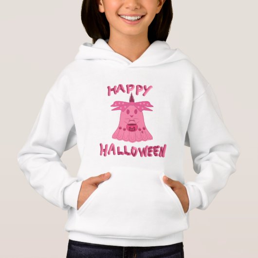 Coquette Roze Geest Gelukkig Halloween Digitale Ku (Voorkant)