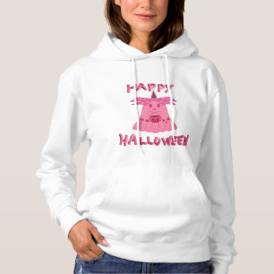 Coquette Roze Geest Gelukkig Halloween Digitale Ku Hoodie
