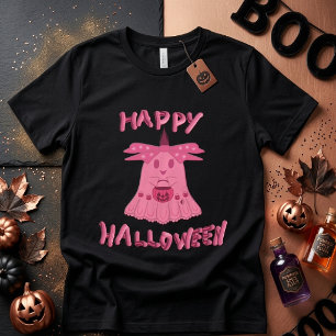 Coquette Roze Geest Gelukkig Halloween Digitale Ku Tri-Blend Shirt