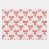 Coquette roze hand getrokken boog patroon inpakpapier vel (Voorkant)