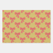 Coquette roze handgetekend boogpatroon inpakpapier vel (Voorkant 3)