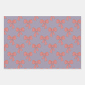 Coquette roze handgetekend boogpatroon inpakpapier vel (Voorkant 2)