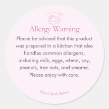 Coquette Roze Hart Allergie Waarschuwing