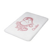 Coquette Roze Hart Paard Meisje Vrouwelijk Elegant Badmat (Gekanteld)
