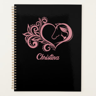 Coquette Roze Hart Paard Meisje Vrouwelijk Elegant Planner