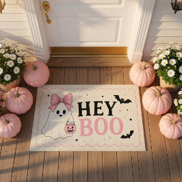 Coquette Roze Hey Boo Geest Halloween Deurmat