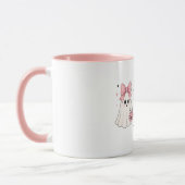 Coquette Roze Hey Boo Geest Halloween Schattig Mok (Links)