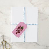 Coquette Roze Kers Lint Kussen Cadeaulabel (Met Touw)