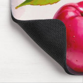 Coquette roze kers met bladeren en lint muismat (Hoek)