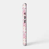 Coquette Roze Kersen Hartjes iPhone Hoesje (Linkerkant)
