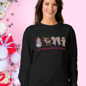 Coquette Roze Kerst Iconen Sweatshirt