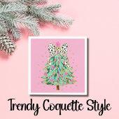 Coquette Roze Kerstboom Cocktail servetten