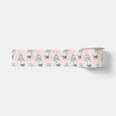 Coquette Roze Kerstboom Grosgrain Lint (Voorkant)