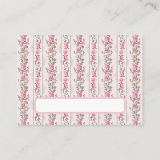 Coquette Roze Liefde Shack Datum Nachtideeën Informatiekaartje (Achterkant)