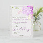 Coquette Roze lint Boeket Kaart (Staand voorkant)