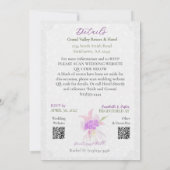 Coquette Roze lint Boeket Kaart (Achterkant)