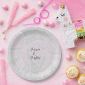 Coquette Roze linten Papieren Bordje (Feest)