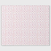 Coquette Roze Patroon Schattige Girly Ribbon Cadeaupapier (Vlak)
