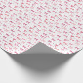 Coquette Roze Patroon Schattige Girly Ribbon Cadeaupapier (Hoek)