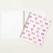 Coquette Roze Patroon Schattige Girly Ribbon Planner (Display)