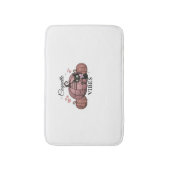 Coquette Roze Pompoen Kat Klassiek T-shirt Badmat (Voorkant Verticaal)