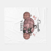 Coquette Roze Pompoen Kat Klassiek T-shirt Fleece Deken (Voorkant (Horizontaal))