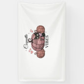 Coquette Roze Pompoen Kat Klassiek T-shirt Spandoek (Verticaal)