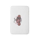 Coquette Roze Pompoen Kat Oversized T-shirt Badmat (Voorkant Verticaal)