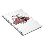 Coquette Roze Pompoen Kat Oversized T-shirt Notitieboek (Rechterzijde)