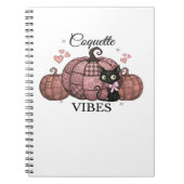Coquette Roze Pompoen Kat Oversized T-shirt Notitieboek (Voorkant)
