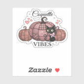 Coquette Roze Pompoen Kat Oversized T-shirt Sticker (Vel)