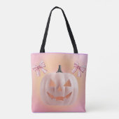 Coquette Roze Pompoen met Bogen Custom Tote Bag (Achterkant)