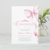 Coquette Roze Quinceañera Uitnodiging (Staand voorkant)