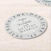 Coquette Roze Save-the-Date onderzetter (Gebogen)
