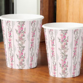 Coquette Roze ?Shabby Chick Love Shack Girly Toile Papieren Bekers