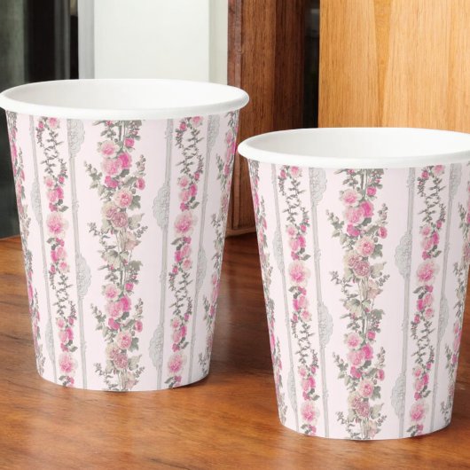 Coquette Roze Shabby Chick Love Shack Meisjesacht Papieren Bekers