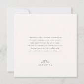 Coquette Roze strik Baby shower Dank u kaart (Achterkant)