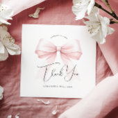 Coquette Roze strik Baby shower Dank u kaart